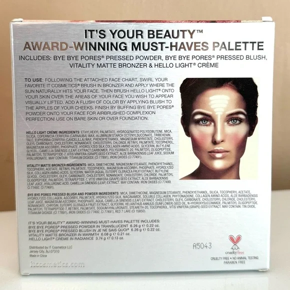 IT COSMETICS IT'S YOUR BEAUTY AWARD-WINNING MUST-HAVES PALETTE BRONZER, BLUSH + - Picture 6 of 6